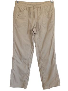 THE NORTH FACE Cargo Pants Women’s 6 Tan Nylon Roll Up Hiking Utility Outdoor